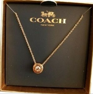 Nwt and in box Coach Open Stone Necklace